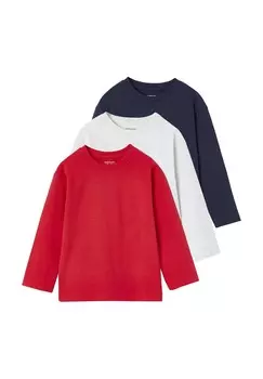 Топ с длинными рукавами Vertbaudet, красный