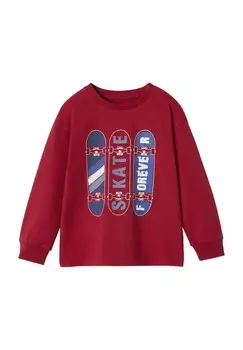 Топ с длинными рукавами Vertbaudet, красный