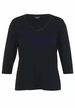 Топ с длинными рукавами Via Appia Due, темно-синий