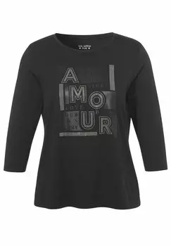 Топ с длинными рукавами Via Appia Due, черный