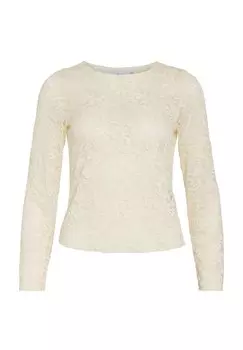 Топ с длинными рукавами VIHELEN VILA, кремовый