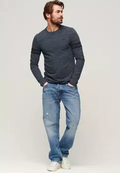 Топ с длинными рукавами VINTAGE QUARTERBACK Superdry, цвет creek navy heather