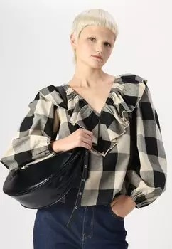 Топ с длинными рукавами VISALSA V NECK TOP VILA, молочный