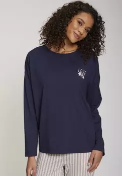 Топ с длинными рукавами Vivance, темно-синий
