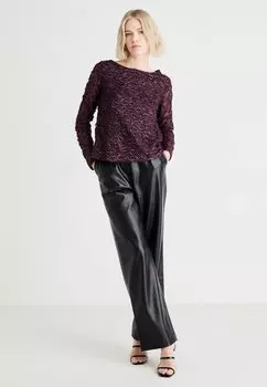 Топ с длинными рукавами VMELGA BOATNECK GLITTER Vero Moda, темно-фиолетовый