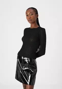 Топ с длинными рукавами VMSHELBY O-NECK SHORT Aware, черный