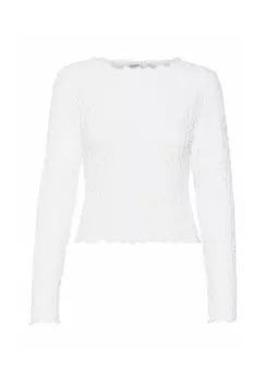 Топ с длинными рукавами VMSHELBY O-NECK SHORT Aware, белый