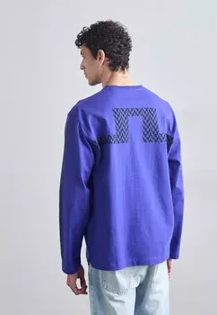 Топ с длинными рукавами WALSH PRINT J.LINDEBERG, синий