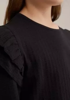 Топ с длинными рукавами WE Fashion, черный