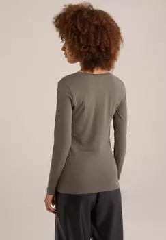 Топ с длинными рукавами WE Fashion, коричневый