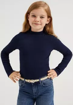 Топ с длинными рукавами WE Fashion, пестрый темно-синий