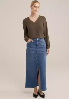 Топ с длинными рукавами WE Fashion, зеленый