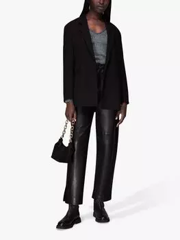 Топ с длинными рукавами Whistles Sparkle, черный