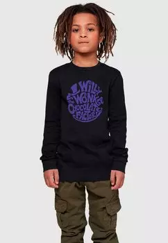 Топ с длинными рукавами WILLY WONKA AND THE CHOCOLATE FACTORY ABSOLUTE CULT, цвет black