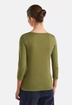 Топ с длинными рукавами WITH BOAT NECK United Colors of Benetton, зеленый