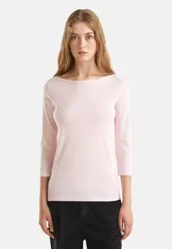 Топ с длинными рукавами WITH BOAT NECK United Colors of Benetton, розовый