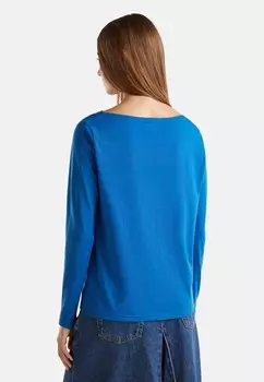 Топ с длинными рукавами WITH BOAT NECK United Colors of Benetton, синий