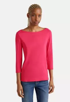 Топ с длинными рукавами WITH BOAT NECK United Colors of Benetton, красный