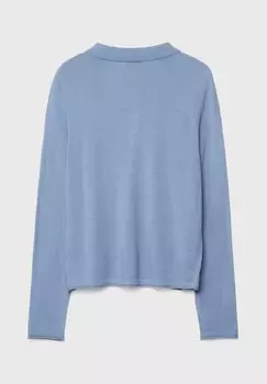 Топ с длинными рукавами WITH BUTTONS Stradivarius, светло-голубой