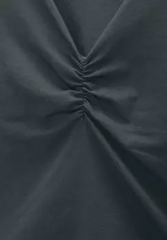 Топ с длинными рукавами WITH GATHERED DETAIL PULL&BEAR, темно-зеленый