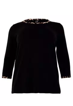 Топ с длинными рукавами Yoek, черный