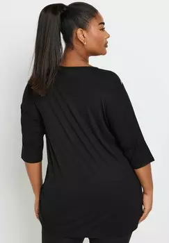 Топ с длинными рукавами Yours Clothing, черный