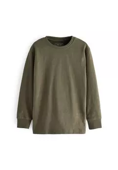 Топ с длинными рукавами, зеленый хаки COSY 3-16YRS Next, цвет khaki green