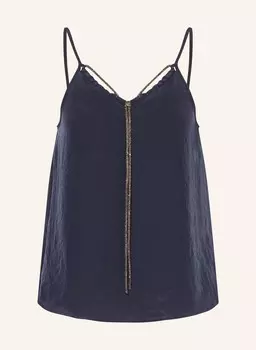 Топ с драгоценными камнями Luisa Cerano, синий