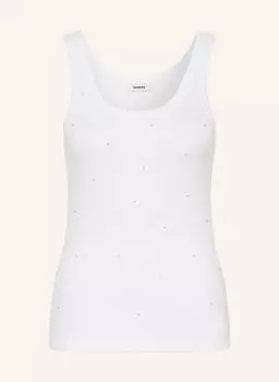 Топ с драгоценными камнями Sandro, белый