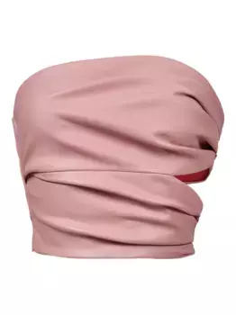 Топ с драпированным вырезом Lika, розовый