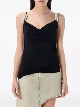 Топ с драпировкой Coperni, черный