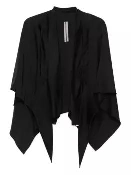 Топ с драпировкой и оборками Rick Owens, черный
