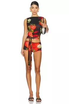 Топ с драпировкой и вырезом-лодочкой Jaded London, черный