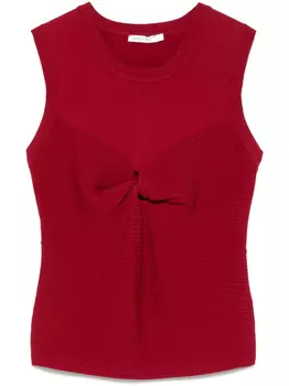 Топ с драпировкой Patrizia Pepe, красный
