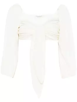 Топ с драпировкой Philosophy Di Lorenzo Serafini, нейтральный