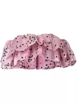 Топ с двухслойными рюшами Bambah, розовый