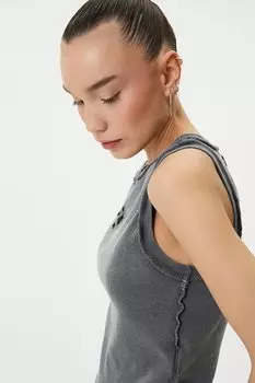 Топ с дырочками Koton, серый