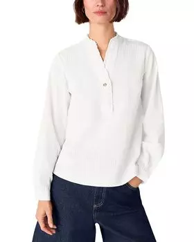 Топ с фактурными рюшами Whistles, белый