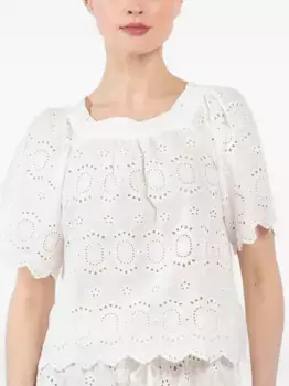 Топ с фестонами Natalie Martin, белый