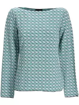 Топ с геометричным принтом Emporio Armani, синий