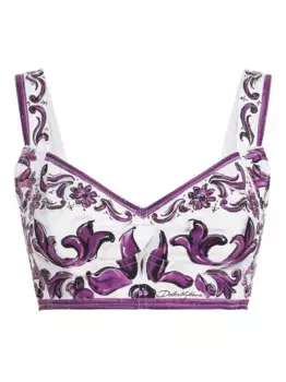 Топ с графичным принтом DOLCE & GABBANA, белый