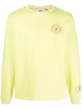 Топ с графичным принтом GCDS, зеленый