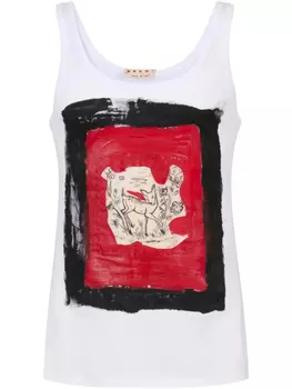 Топ с графичным принтом Marni