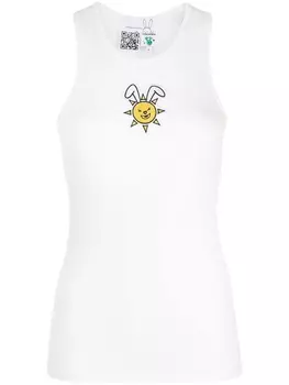 Топ с графичным принтом Natasha Zinko, белый