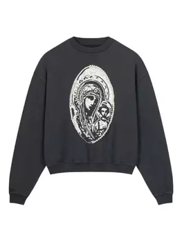 Топ с графичным принтом ROUGH., черный