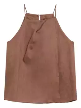 Топ с халтернеем MAX MARA, коричневый