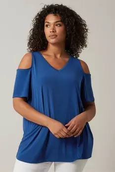 Топ с холодными плечами Evans, синий