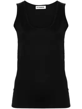 Топ с инициалами JW Jil Sander, черный