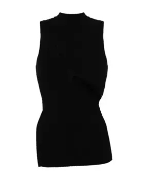 Топ S каблук 3 5 см The Attico, черный