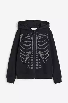 Топ с капюшоном и молнией H&M